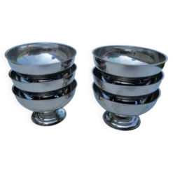 6 coupes à glace en inox