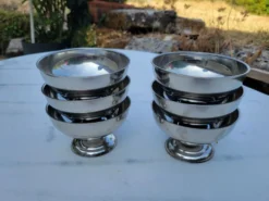 6 coupes à glace en inox