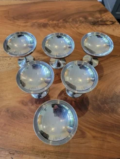 6 coupes à glace en inox, 1970