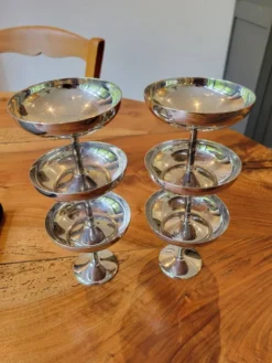 6 coupes à glace en inox, 1970