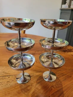 6 coupes à glace en inox, 1970