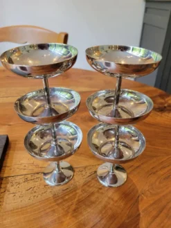 6 coupes à glace en inox, 1970