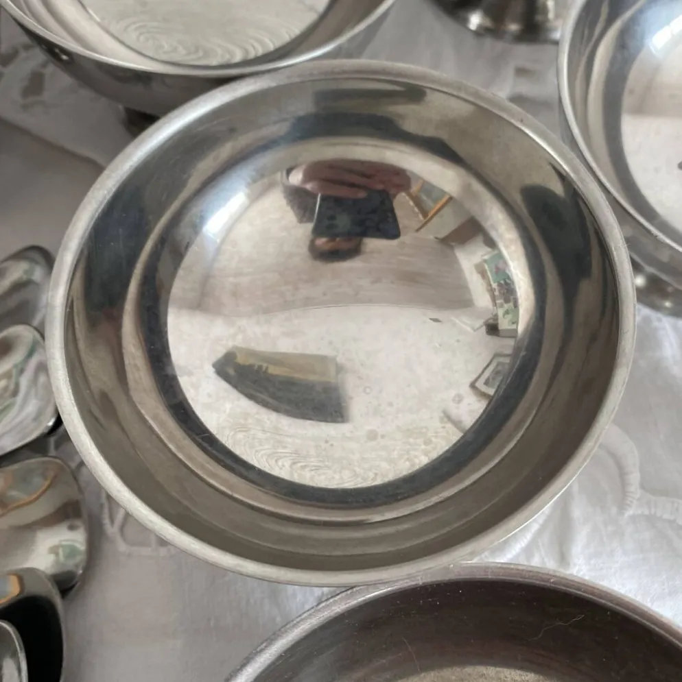 Coupes à glace en inox et cuillères