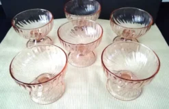 6 Coupes à glace ou sorbet en verre Luminarc Modèle Rosaline