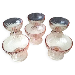 6 Coupes à glace ou sorbet en verre Luminarc Modèle Rosaline