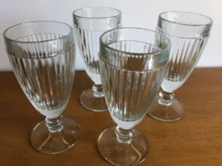 4 coupes à glaces bistrot verre epais vintage