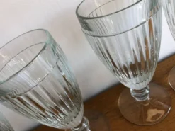 4 coupes à glaces bistrot verre epais vintage