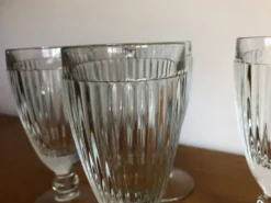 4 coupes à glaces bistrot verre epais vintage