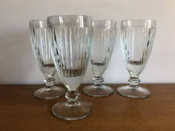 4 coupes à glaces bistrot verre epais vintage