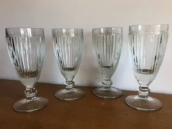 4 coupes à glaces bistrot verre epais vintage