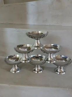 6 coupes à glace/ sorbet en inox