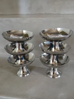 6 coupes à glace/ sorbet en inox