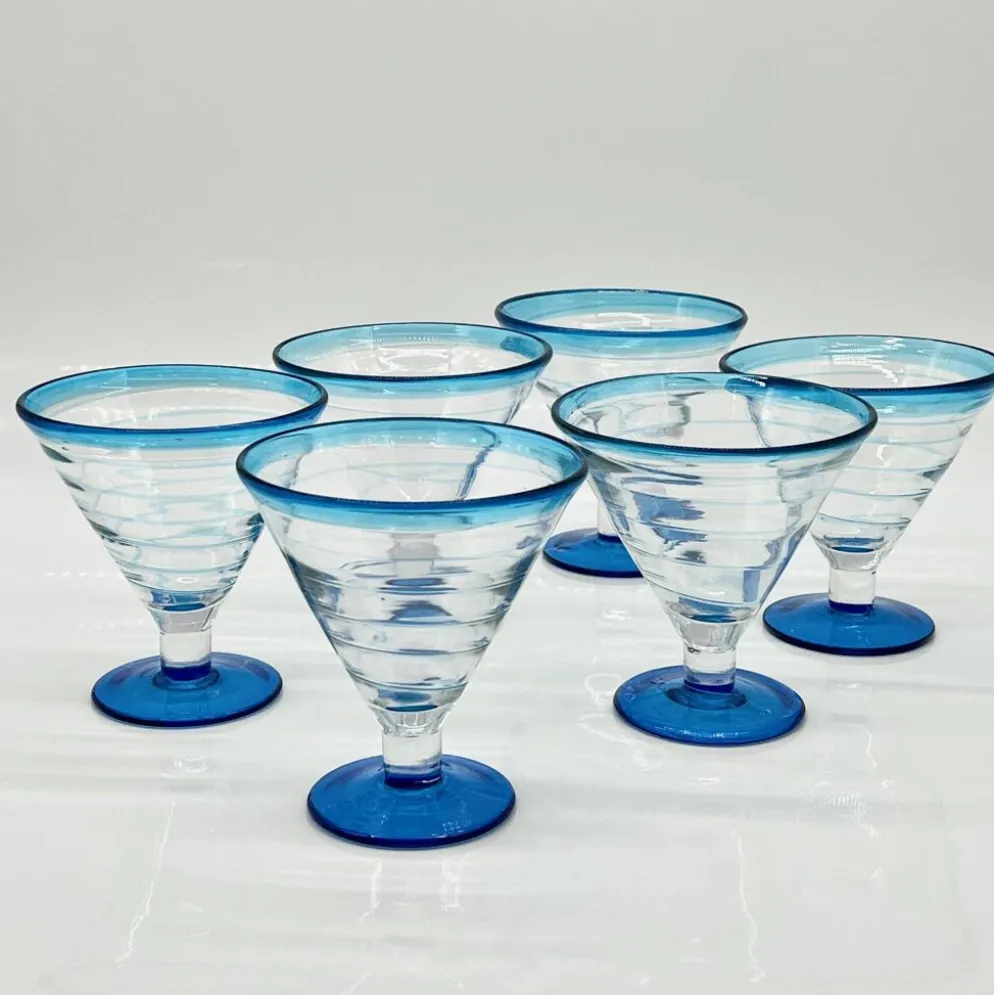 Coupes à glaces tourbillons par « Ella Sabatini » 1990s – lot de 6