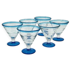 Coupes à glaces tourbillons par « Ella Sabatini » 1990s – lot de 6