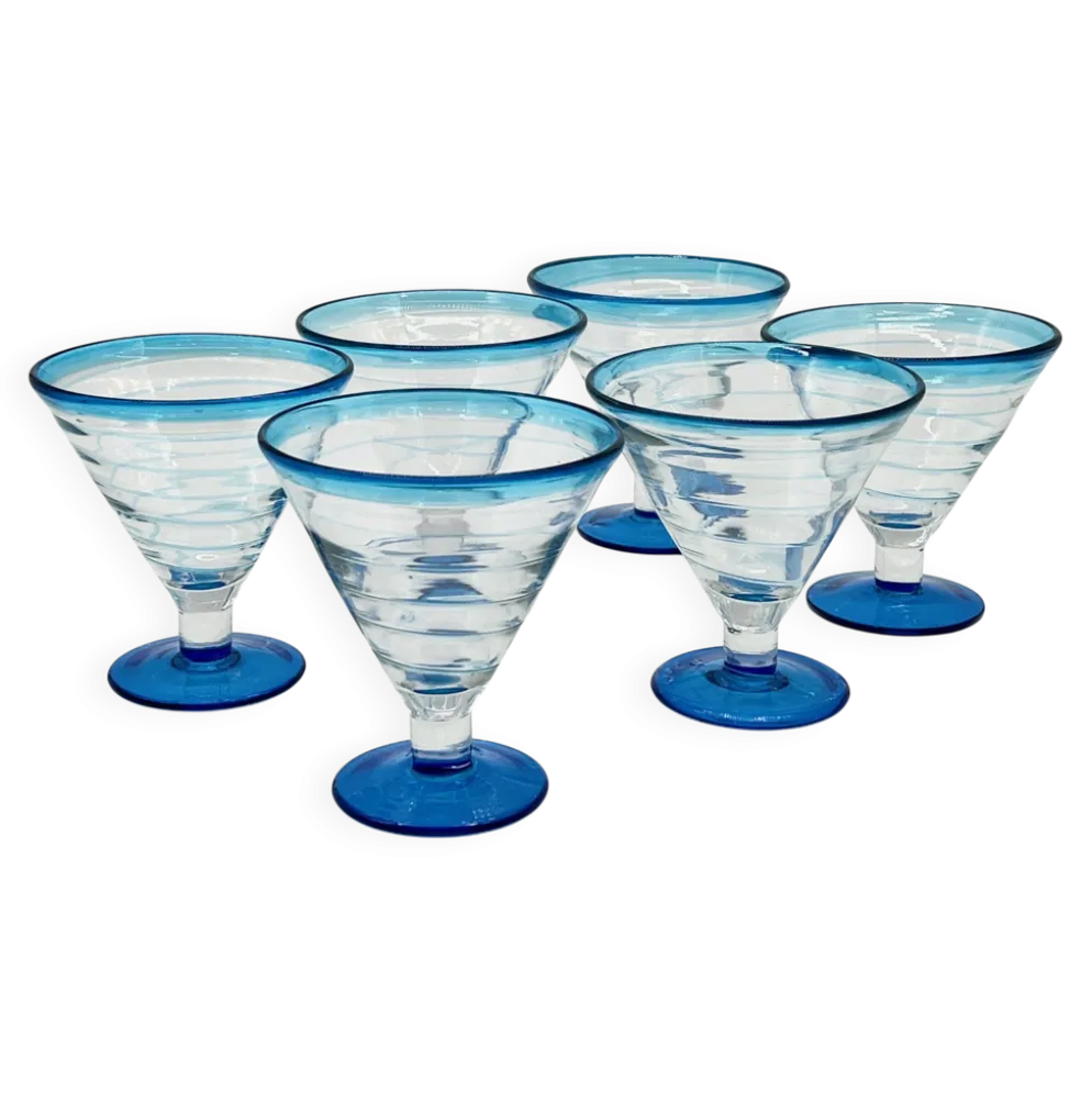 Coupes à glaces tourbillons par « Ella Sabatini » 1990s – lot de 6
