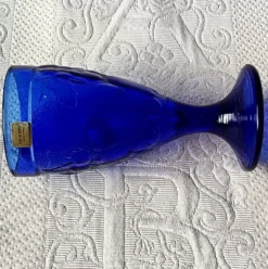 6 coupes à glace vintage Luminarc France bleu cobalt modèle