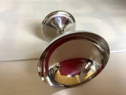 6 coupes à pied avec frise argenté en métal à glace