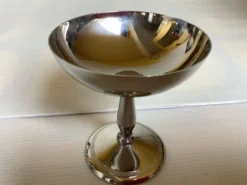 6 coupes à pied avec frise argenté en métal à glace