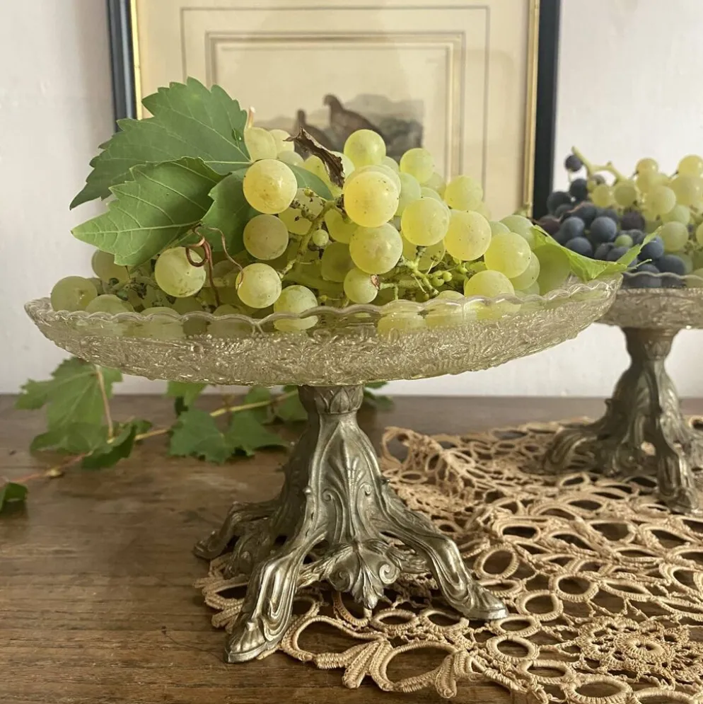 Coupes sur pied ancinne , compotiers début XXe