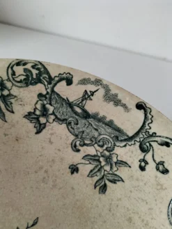 coupe sur piédouche en faïence fine – Manufacture de Grigny vers 1830–1860