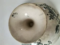 coupe sur piédouche en faïence fine – Manufacture de Grigny vers 1830–1860