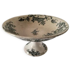 coupe sur piédouche en faïence fine – Manufacture de Grigny vers 1830–1860