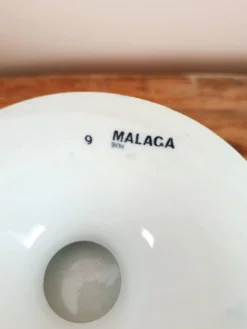 Coupe sur pied en faïence terre de fer Petrus regout Malaga