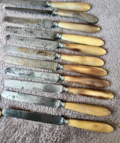 Couteaux acier métal argenté corne ALLEZ FRÈRES