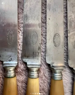 Couteaux acier métal argenté corne ALLEZ FRÈRES