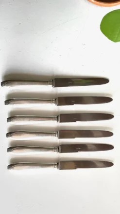 6 Couteaux à DESSERT Art Déco