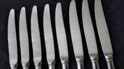 8 Couteaux de table Acier inoxydable Guy Degrenne Décor Perlé