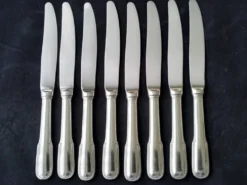 8 Couteaux de table Acier inoxydable Guy Degrenne Décor Perlé