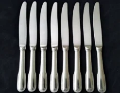 8 Couteaux de table Acier inoxydable Guy Degrenne Décor Perlé