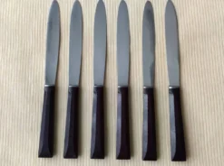6 Couteaux de table bakélite Pradel 255