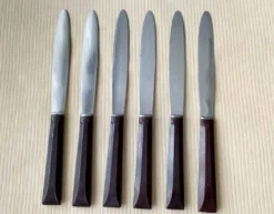6 Couteaux de table bakélite Pradel 255