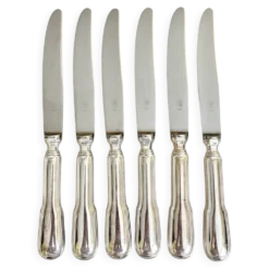 6 couteaux en inox vintage