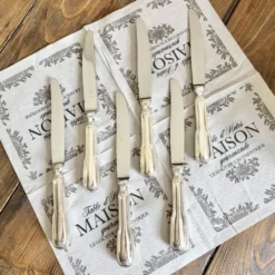 6 couteaux en inox vintage