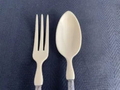 Couvert de service à poisson, argent fourré, ivoirine, France