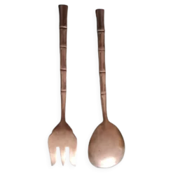 Couvert en laiton doré bambou vintage