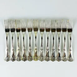Couverts anciens en argent, Italie, années 1960, ensemble de 51