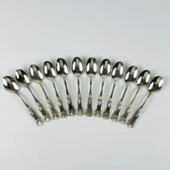 Couverts anciens en argent, Italie, années 1960, ensemble de 51