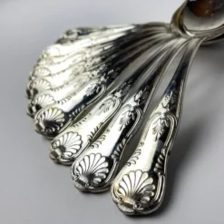 Couverts anciens en argent, Italie, années 1960, ensemble de 51