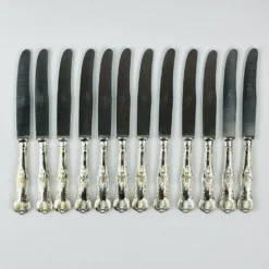 Couverts anciens en argent, Italie, années 1960, ensemble de 51