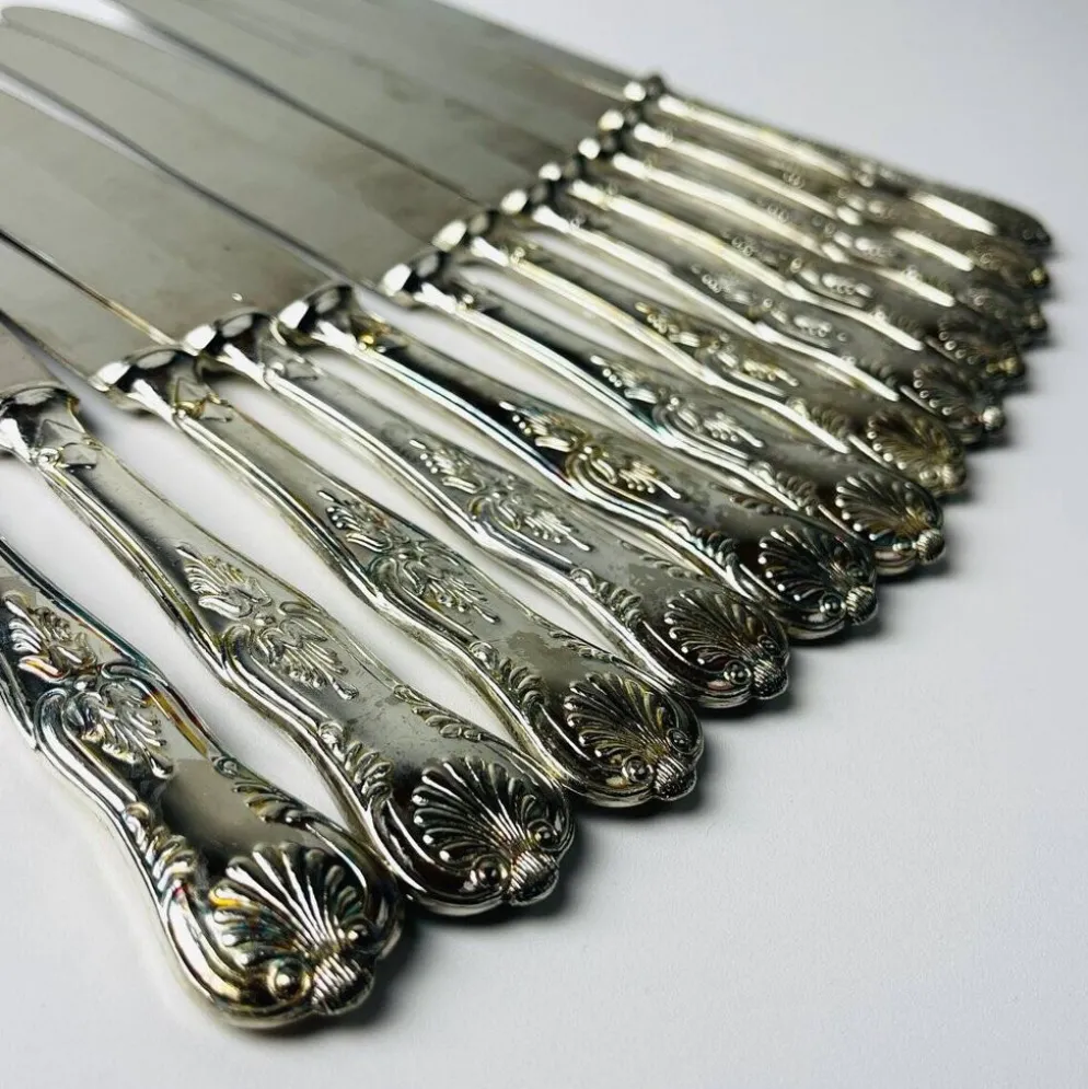 Couverts anciens en argent, Italie, années 1960, ensemble de 51