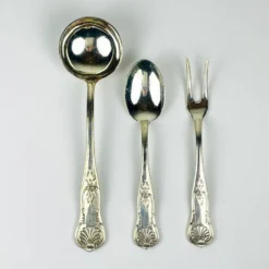 Couverts anciens en argent, Italie, années 1960, ensemble de 51