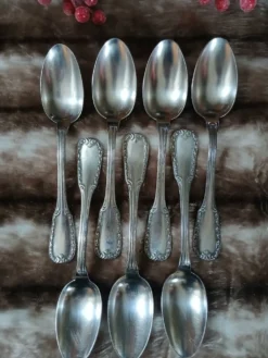 14 couverts anciens en métal argenté