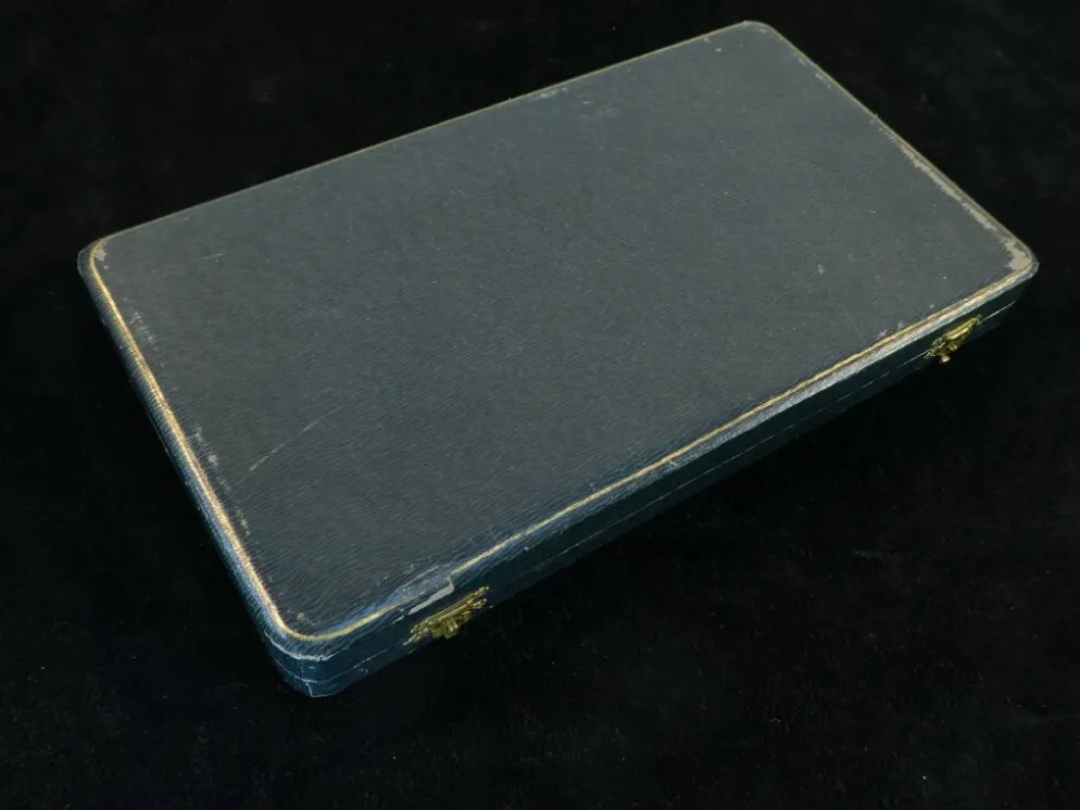 Couverts de service a gateaux en argent minerve fourré art deco