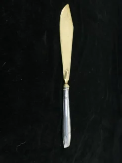 Couverts de service a gateaux en argent minerve fourré art deco