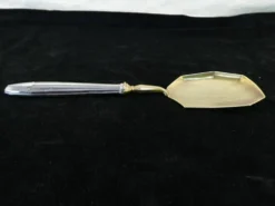 Couverts de service a gateaux en argent minerve fourré art deco
