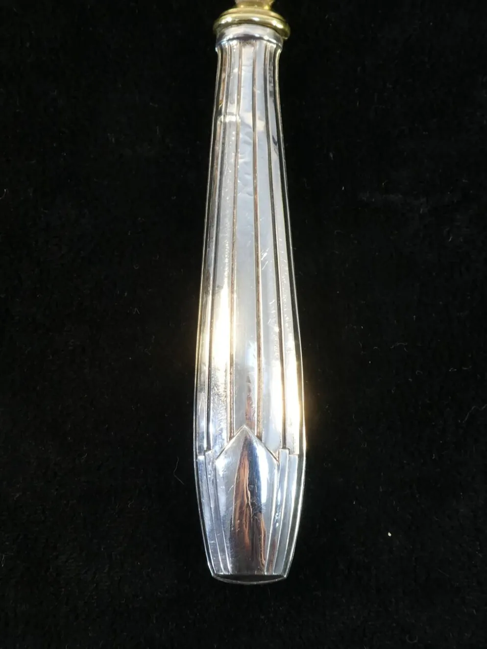 Couverts de service a gateaux en argent minerve fourré art deco